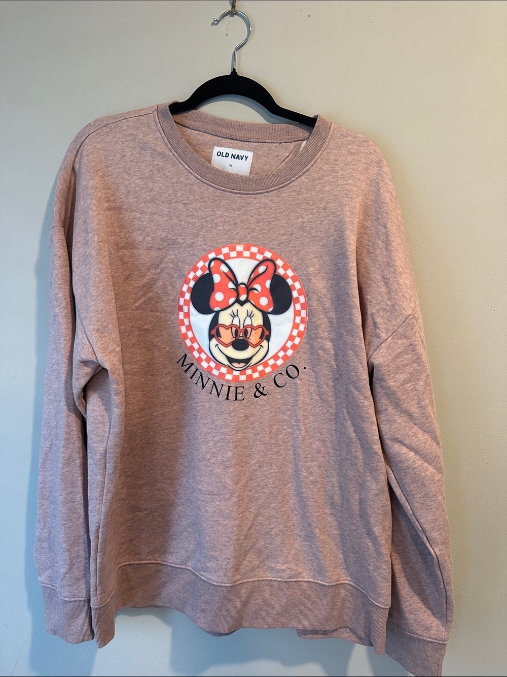 Old Navy Minnie & Co. Crewneck Sweatshirt - Dusty Rose